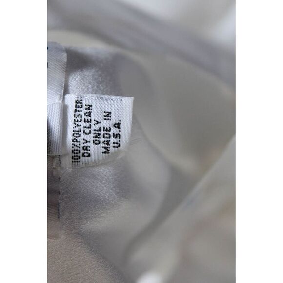 Ellelauri Womens Round Neck Long Sleeve Lace Trim Blouse White Size M - Picture 6 of 7